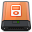 Orange iPod W Icon 32x32 png